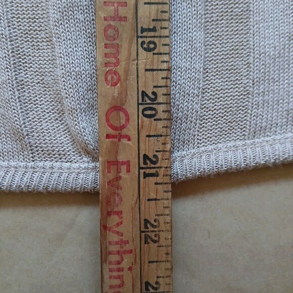 Wet Seal Vest Medium Sleeveless Open Front Top Beige Coastal Knit - Picture 7 of 7